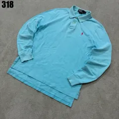 ポロ ラルフローレン 長袖 ポロシャツ スカイブルー