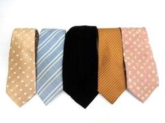 ネクタイ キミジマKIMIJIMA 黄八丈 ノーブランドなど 計5点セット おまとめセット まとめ売り 中古■6