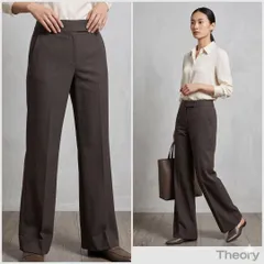 Theory セオリー【XO】スラックス ブラウン ビジネス ストレッチ生地