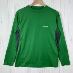 📦️Men's S グリーン系 Montbell ( モンベル ) ウイックロン ZEO ロングスリーブティー ポリエステル ウェア トップス インナー シャツ ロングスリーブTシャツ クルーネック 化繊 z00055762  化繊 ロングス