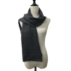 テチチ Te chichi マフラー ニット メランジ ウール グレー 白 ホワイト