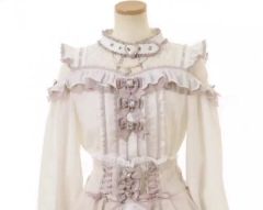 リズリサ 3連 リボン チョーカー ブラウス 量産型 ロリータ サブカルチャー