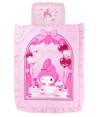 新品 MORIPiLO(モリシタ) サンリオ 掛け布団カバー 枕カバー セット フリル付き シングル (マイメロディ 柔らかピーチスキン) ピンク 150x210cm 可愛い グッズ 426117