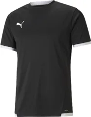 プーマ PUMA サッカー TEAMLIGA ゲームシャツ メンズ 練習着 プラクティスシャツ トレーニング 部活 クラブ 丸首 半袖 ランニング スポーツウェア ドライセル ロゴ  705150 03 PUMABLACK-PUMAWHI