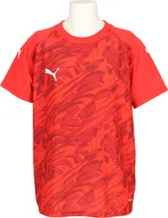プーマ PUMA サッカー TEAMFINAL グラフィック ゲームシャツ JR ジュニア 子ども キッズ 半袖Tシャツ トップス 小学生 中学生 部活 クラブ活動 筋トレ 着替え  707335 01 PUMARED-PUMAWHITE