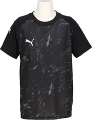プーマ PUMA サッカー TEAMFINAL グラフィック ゲームシャツ JR ジュニア 子ども キッズ 半袖Tシャツ トップス 小学生 中学生 部活 クラブ活動 筋トレ 着替え  707335 03 PUMABLACK