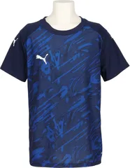 プーマ PUMA サッカー TEAMFINAL グラフィック ゲームシャツ JR ジュニア 子ども キッズ 半袖Tシャツ トップス 小学生 中学生 部活 クラブ活動 筋トレ 着替え  707335 06 PUMANAVY
