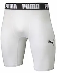プーマ PUMA サッカー コンプレッション ジュニアショートタイツ キッズ 小学生 インナー スパッツ ウェア 練習 トレーニング クラブ 部活 吸水速乾 ワンポイント ロゴ ショーツ  656334 04 プーマ ホワイト×プーマ