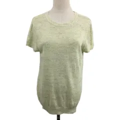 アーバンリサーチ ドアーズ URBAN RESEARCH DOORS カットソー ニット ラウンドネック プルオーバー リネン ONE 半袖 緑 グリーン