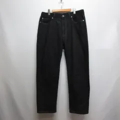サイラス SILAS 美品 DENIM 5POCKET PANTS 5ポケット デニム パンツ ジーンズ XL 黒 ブラック 110234031003 ジッパーフライ サイドゴム ウエスト内側紐のサムネイル