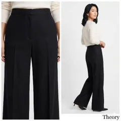 Theory セオリー【P/S】ビジネススラックス 黒 フォーマル ウエストゴム