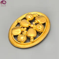 Christian Dior クリスチャン ディオール パフュームボトル・モチーフ オーバル ブローチ ゴールドトーンメタル 横3.81㎝ 縦5.09㎝ 16.36g  Parfums Christian Dior