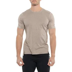 アシックス メンズ トップス シャツ メッシュ ニット ASICS Knit Brushed Heathered Mesh TShirt Short Sleeve Taupe Heather ヘザーのサムネイル