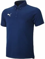 プーマ PUMA サッカー SS ポロシャツ メンズ トップス 襟 ワンポイント ロゴ ウェア 吸水速乾 ゴルフ ドライニット ショートスリーブ ボタンダウンポロシャツ 普段着 日常生活  656336 03 ピーコート