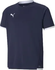 プーマ PUMA サッカー TEAMLIGA ゲームシャツ JR ガールズ ボーイズ ジュニア 半袖Tシャツ ハーフスリーブ ウェア トップス 試合 大会 練習 トレーニング 部活動  705144 06 ピーコート/プーマ ホワ