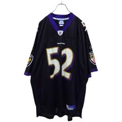 サイズ54】NFL レイブンズ 総刺繍 ゲームシャツ リーボック ブラック