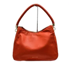 COLE HAAN(コールハーン) ハンドバッグ美品  - レッド 編み込みハンドル レザー