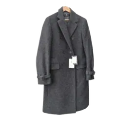 【未使用タグ付】UNIQLO +J ウールダブルチェスターコート グレー L ジルサンダー コラボ