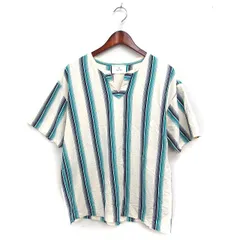 アーバンリサーチ サニーレーベル URBAN RESEARCH Sonny Label ストライプ Tシャツ カットソー スリットネック コットン 綿 L アイボリー /FT5