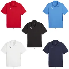 プーマ PUMA サッカー チームゴール teamGOAL マルチ ポロ メンズ トップス ポロシャツ 襟付き 通勤 通学 半袖 ゴルフウェア 快適 ワンポイント ロゴ 春夏 半袖シャツ  659462 06 プーマ ネイビー