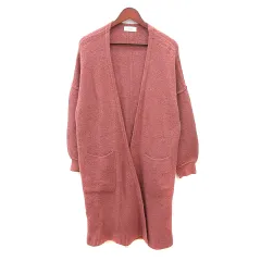 ビームスハート BEAMS HEART カーディガン コーディガン ニット ロング ピンク /MN