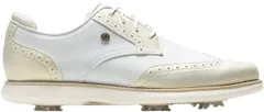 フットジョイ レディース シューズ スニーカー FootJoy Womens Wing Tip Traditionspiked Golf Shoes WhiteWhiteGold ホワイト