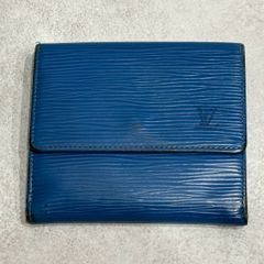 LOUIS VUITTON ルイヴィトン LV エピ 折り財布 コンパクトウォレット ミニ財布 Wホック財布　スモールウォレット ブルー 青 レザー メンズ レディース ユニセックス 札入れ 小銭入れ カードケース  折財布