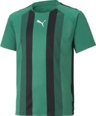 プーマ PUMA サッカー TEAMLIGA ストライプ ゲームシャツ JR ガールズ ボーイズ ジュニア サッカー フットサル 半袖Tシャツ ハーフスリーブ トップス ウェア キッズ  705147 05 PEPPERGREEN-PUMAB