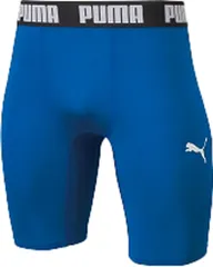 プーマ PUMA サッカー コンプレッション ジュニアショートタイツ キッズ 小学生 インナー スパッツ ウェア 練習 トレーニング クラブ 部活 吸水速乾 ワンポイント ロゴ ショーツ  656334 10 チーム ローヤル×ホワイ