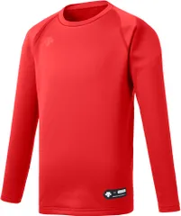 デサント DESCENTE ジュニア丸首長袖アンダーシャツ  JSTD657B RED レッド