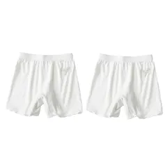 【新品】 [JETSO 4U] 女の子 ショートパンツ レギンス 2本入り セーフティパンツ パンツ 無地 下着 リボン かわいい 柔らかくて快適 多色 小学生100-160 cm(ホワイト，130)