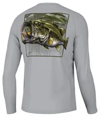 フック メンズ トップス Tシャツ HUK Mens KC Ambush Pursuit Long Sleeve TShirt Harbor Mistのサムネイル