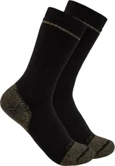 カーハート メンズ アンダーウェア 靴下 Tシャツ コットン ブーツ Carhartt Mens Midweight Cotton Blend Steel Toe Boot Socks 2 Packのサムネイル