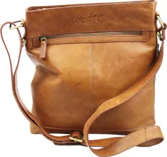 ローリングス メンズ バッグ レザー Rawlings Large Leather Crossbody Bag Tan タンのサムネイル