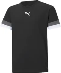 プーマ PUMA サッカー TEAMRISE ゲームシャツ JR 子ども ジュニア キッズ フットサル Tシャツ 半袖 トップス ウェア トレーニング 練習 クラブ 部活 試合 着替え  705140 03 PUMABLACK-SMOKEDP