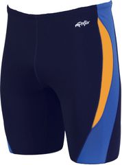 Dolfin Men's Chloroban Color Block Jammer Swimwear Shorts (NvyBlGld)