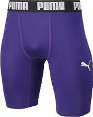 プーマ PUMA サッカー コンプレッション ジュニアショートタイツ キッズ 小学生 インナー スパッツ ウェア 練習 トレーニング クラブ 部活 吸水速乾 ワンポイント ロゴ ショーツ  656334 14 プリズム バイオレット×