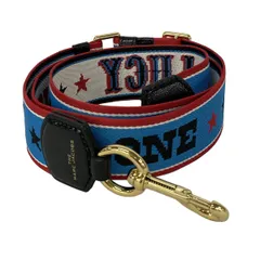 MARC JACOBS(マークジェイコブス) ショルダーストラップ - 黒×ブルー×マルチ レザー