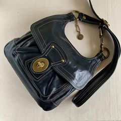 美品】COACH レガシー レザー ターンロック トートバッグ ブラック 黒 