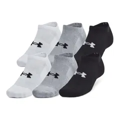 アンダーアーマー メンズ アンダーウェア 靴下 コットン Mens Under Armour Training Cotton 6Pack No Show Socks Gray Multi グレー
