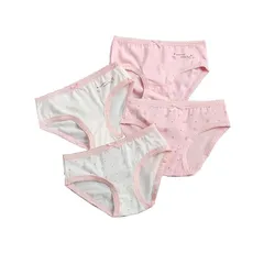 【新品】 Atexiu女の子 パンツ 4枚組 ショーツ 女の子 ガールズ 綿 通気 女児用ショーツ 下着 肌着 柔らかい 抗菌 吸湿 快適 キッズ アンダーウェア 幼稚園 子供服 (110, いちご)