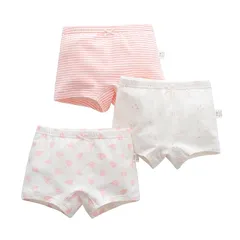 【新品】 [MUUZU] 3枚セット 子供下着 インナー パンツ 下着 女の子 肌着 インナーパンツ キッズ ジュニア 子供 ガールズ 保育園 セット 小学生 女児 ボクサーパンツ (100, A2)