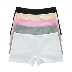 【新品】 [FARFADET] ガールズショーツ 女の子 ジュニア キッズ パンツ インナー 下着 通気 子供 (JP, アルファベット, Free Size, ムジボクサー)