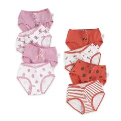 【新品】 [Hapipana] 女の子 ブリーフ パンツ 8点セット 女児 キッズ ショーツ 下着 綿 レース 通気 ショーツ 子供服 短パン ガールズ ジュニア 幼児 小学生 ユニコーン ライクラ 100 110 120 130 140 150 160 (チ