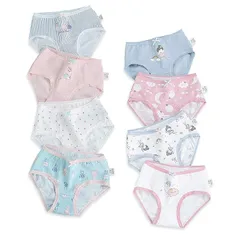 【新品】 [Hapipana] 女の子 ブリーフ パンツ 8点セット 女児 キッズ ショーツ 下着 綿 レース 通気 ショーツ 子供服 短パン ガールズ ジュニア 幼児 小学生 ユニコーン ライクラ 100 110 120 130 140 150 160 (月