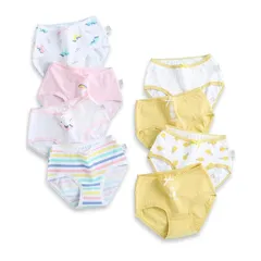 【新品】 [Hapipana] 女の子 ブリーフ パンツ 8点セット 女児 キッズ ショーツ 下着 綿 レース 通気 ショーツ 子供服 短パン ガールズ ジュニア 幼児 小学生 ユニコーン ライクラ 100 110 120 130 140 150 160 (水