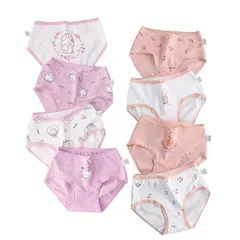 【新品】 [Hapipana] 女の子 ブリーフ パンツ 8点セット 女児 キッズ ショーツ 下着 綿 レース 通気 ショーツ 子供服 短パン ガールズ ジュニア 幼児 小学生 ユニコーン ライクラ 100 110 120 130 140 150 160 (兎