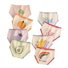 【新品】 [Hapipana] 女の子 ブリーフ パンツ 8点セット 女児 キッズ ショーツ 下着 綿 レース 通気 ショーツ 子供服 短パン ガールズ ジュニア 幼児 小学生 ユニコーン ライクラ 100 110 120 130 140 150 160 (動