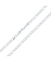 ブリング レディース アクセサリー ネックレス・チョーカー・ペンダントトップ レース Bling Jewelry Large Solid Heavy Sterling Silver 55MM Thick Figaro Chainecklace Silver シ