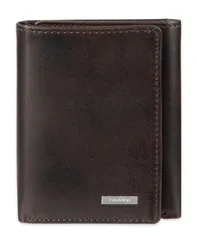 カルバンクライン メンズ アクセサリー 財布 レザー Calvin Klein Mens RFID Two Tone Arcadia Leather Trifold Wallet Brown ブラウン